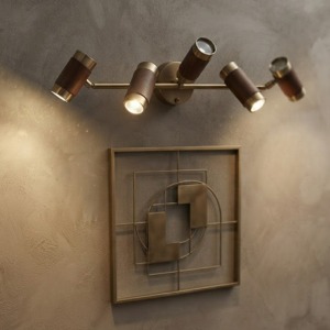 LuxeBeam Wood Series 5'li Modern Duvar Apliği